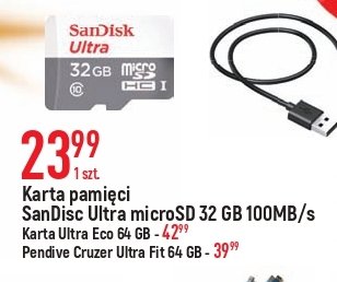 Pendrive sdcz73-064g-g46b ultra flair 64gb niebieski Sandisk promocja