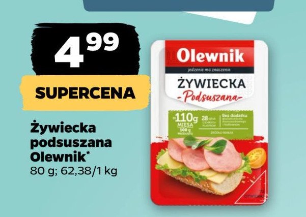 Kiełbasa żywiecka podsuszana Olewnik promocja