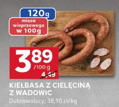 Kiełbasa z cielęciną z Wadowic promocja w Stokrotka