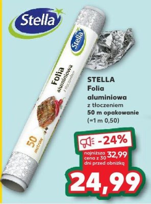 Folia aluminiowa STELLA z tłoczeniem 50 m promocja w Kaufland