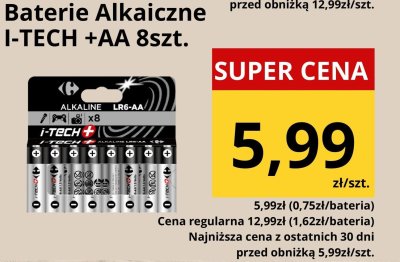 Baterie Alkaliczne I-TECH +AA 8szt. promocja w Supeco