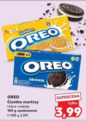 Ciastka markizy różne rodzaje 154 g Oreo promocja w Kaufland