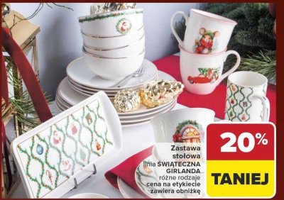 Zastawa stołowa linia Świąteczna Girlanda, różne rodzaje -20% Carrefour promocja w Carrefour