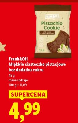 Miękkie ciasteczko pistacjowe bez dodatku cukru promocja w Lidl