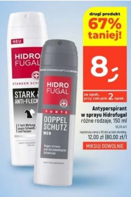 Antyperspirant w sprayu Hidrofugal, 150 ml promocja w Dealz