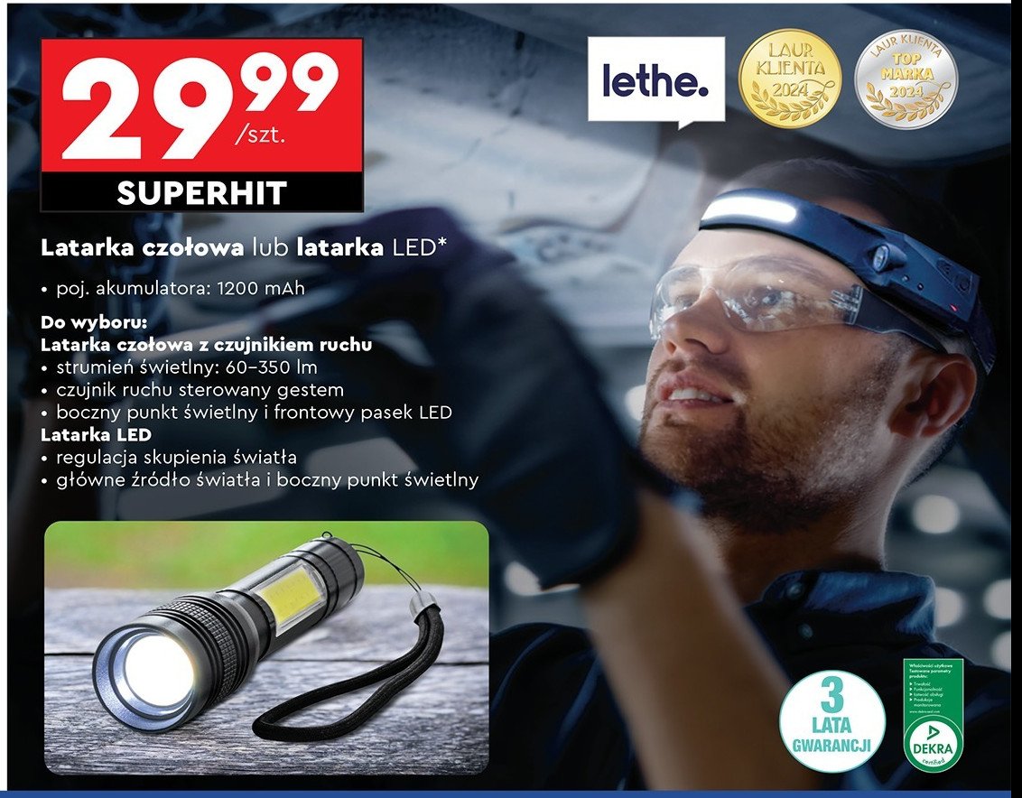 Latarka led Lethe promocja w Biedronka
