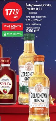 Wódka Żołądkowa Gorzka Rzeska 0,2l promocja w Żabka