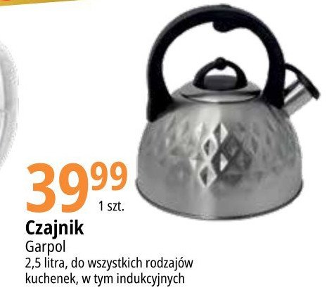 Czajnik nierdzewny 2.5 l Garpol promocja