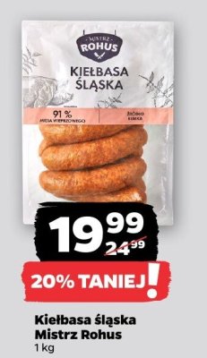 Kiełbasa śląska Mistrz Rohus promocja w Netto