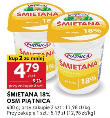 Śmietana 18% Głubczyce promocja w Stokrotka