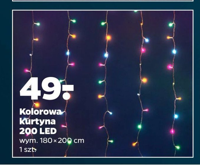 Kurtyna świetlna 200 led promocja