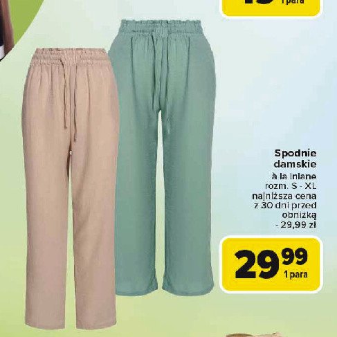 Spodnie damskie s-xl promocja w Carrefour
