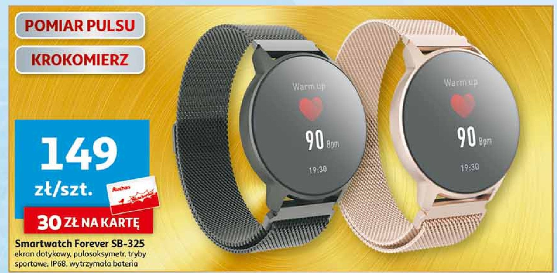 Smartwatch fore vive sb-325 różowo złoty Forever promocja