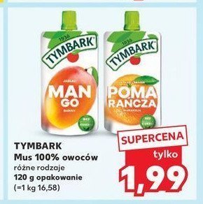 Mus pomarańcza-marakuja-jabłko-banan Tymbark mus 100% owoców promocja