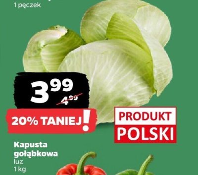 Kapusta gołąbkowa luz 1 kg Netto promocja w Netto