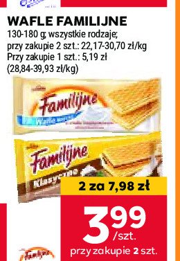 Wafle kakaowo-śmietankowe Jutrzenka familijne promocja