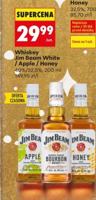 Whiskey Jim Beam White / Apple / Honey promocja w Biedronka