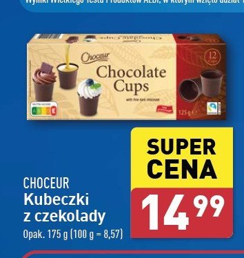 Kubeczki z czekolady Choceur promocja w Aldi