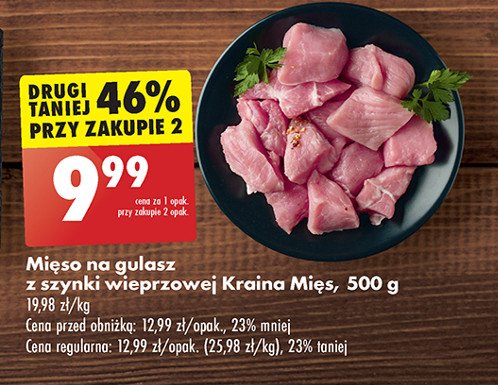 Gulasz z szynki wieprzowej Kraina mięs promocja