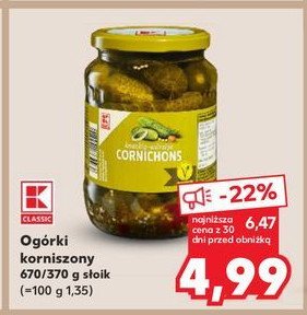 Ogórki korniszony K-classic promocja