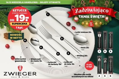 Sztućce, różne rodzaje promocja w Netto