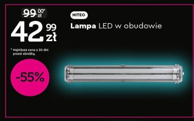 Lampa LED w obudowie Niteo promocja w Biedronka