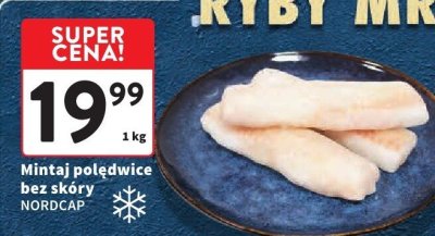 Mintaj polędwice bez skóry NORDCAP promocja w Intermarche