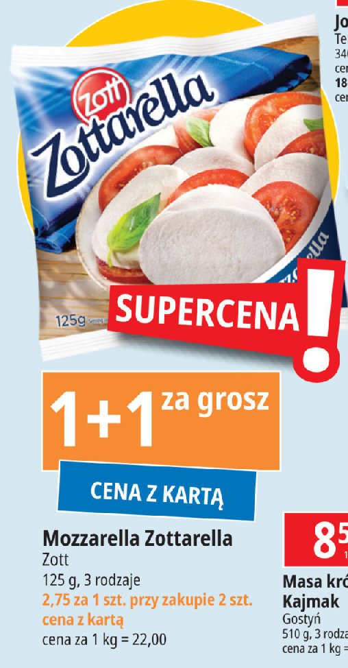 Ser classic Zott zottarella promocja w Leclerc