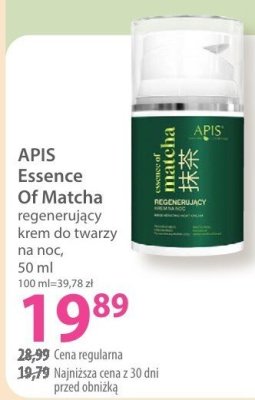 Krem APIS Essence Of Matcha regenerujący do twarzy na noc, 50 ml promocja w Hebe