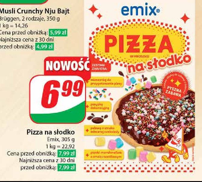 Pizza na słodko Emix promocja