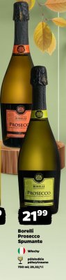 Wino musujące Borelli Prosecco Spumante promocja w Netto