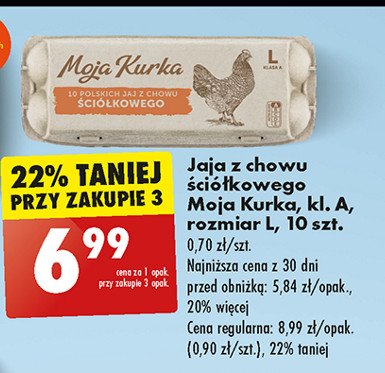 Jaja ściółkowe rozm. l Moja kurka promocja