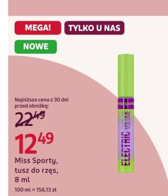 Tusz do rzęs Miss sporty studio lash promocja w Rossmann