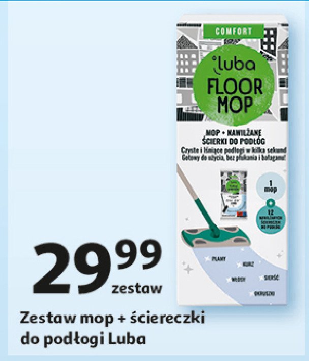 Zestaw mop + ściereczki do pogłogi Luba promocja