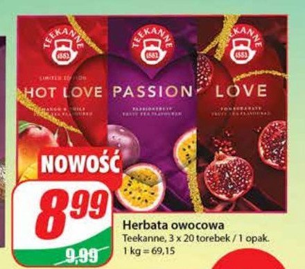 Herbata hot love + passion + love Teekanne promocja
