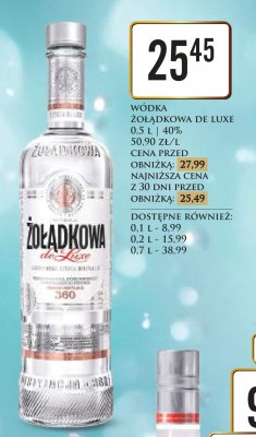 Wódka Żołądkowa De Luxe promocja w Dino
