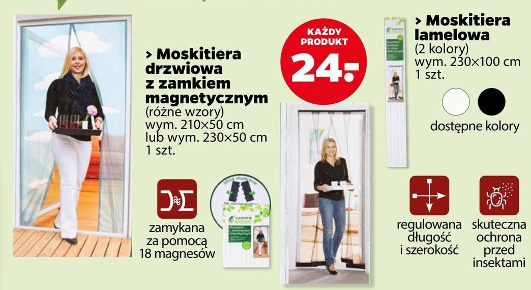Moskitiera z magnetycznym zamkiem 210 x 50 cm motyle/chmury promocja