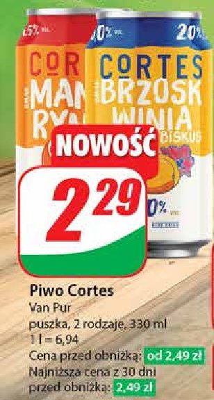 Piwo Cortes 0.0% mango promocja