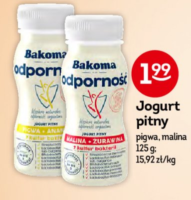 Jogurt malina żurawina Bakoma promocja