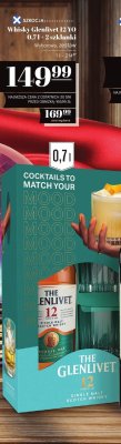 Whisky Glenlivet 12 YO 0,7l + 2 szklanki promocja w POLOmarket