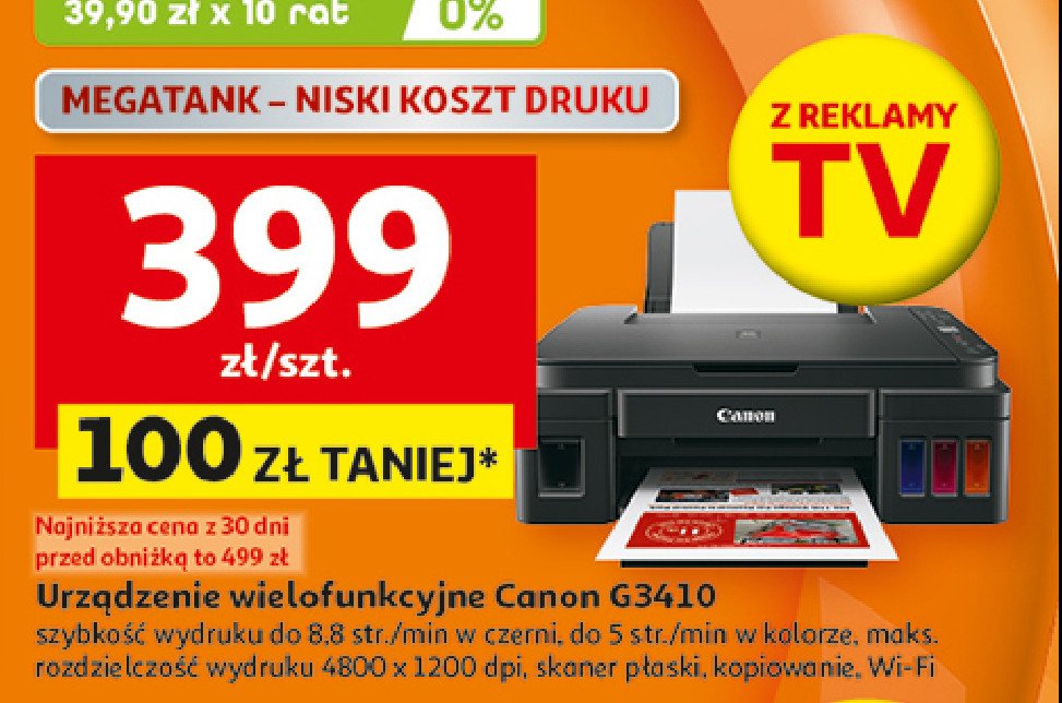 Urządzenie wielofunkcyjne pixma g3410 Canon promocja