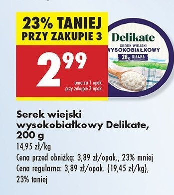 Serek wiejski wysokobia艂kowy Delikate promocja