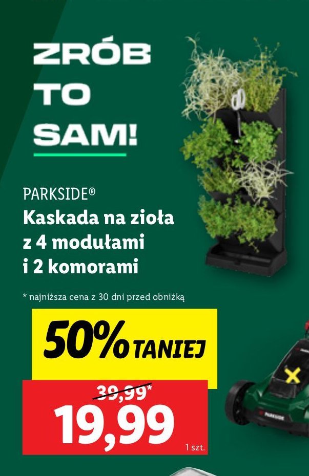 Kaskada na zioła Parkside promocja w Lidl