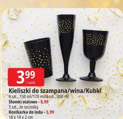 Kieliszki do szampana/wina/kubki Leclerc promocja w Leclerc