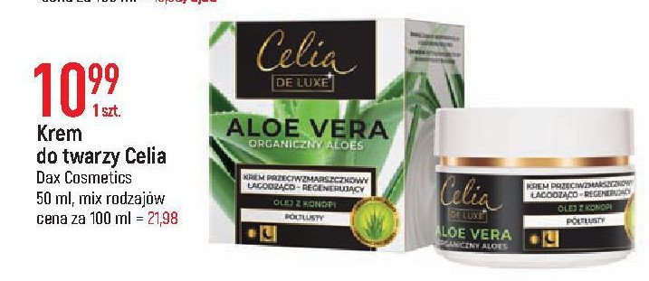 Krem do twarzy organiczny aloes CELIA DE LUXE promocja