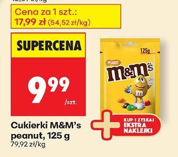 Cukierki M&M's peanut, 125 g promocja w Biedronka