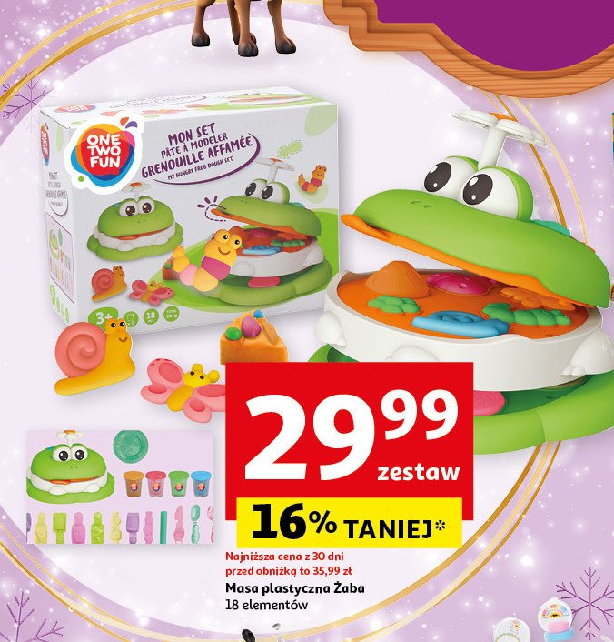 Masa plastyczna żaba One two fun promocja w Auchan