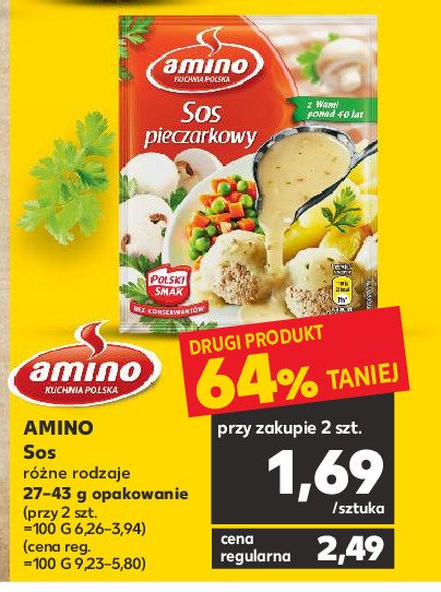 Sos pieczarkowy Amino promocja
