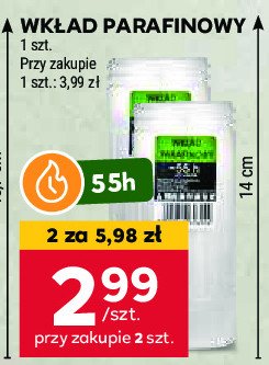 Wkład parafinowy 55 h Home excellent promocja