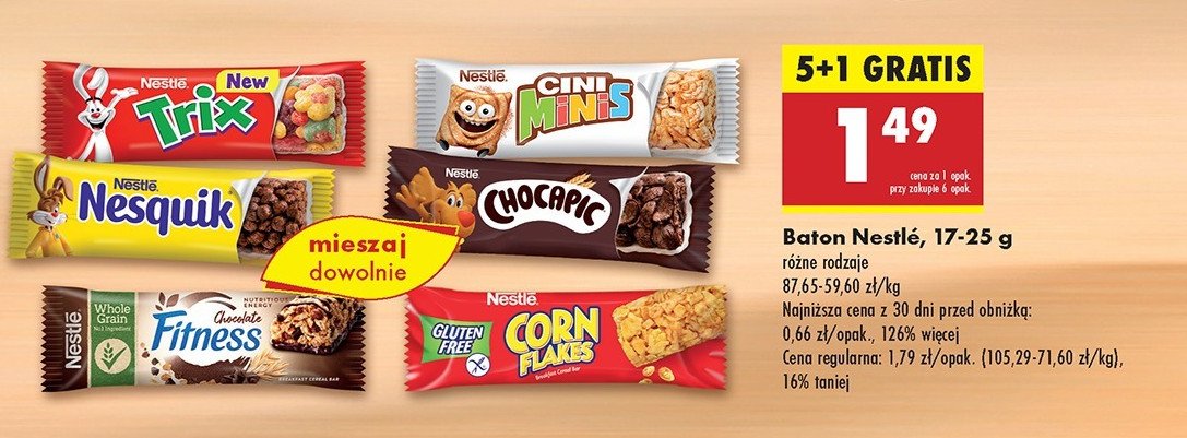Baton z czekoladą Nestle fitness promocja